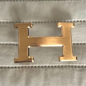 Hermes H belt buckle